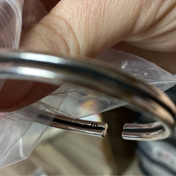 Knot Sterling Silver Bangle Cuff Bracelet - Picture 9 of 13